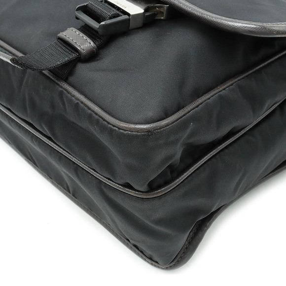 Prada bag dark black messenger brown shoulder - Picture 3 of 9